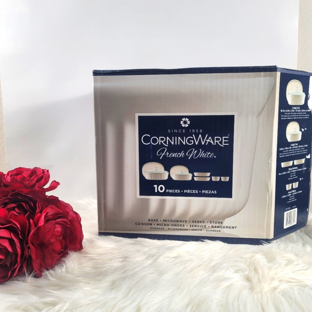 ❌SOLD❌Corningware French White 10-Pc. Bakeware Set - Picture 2 of 4